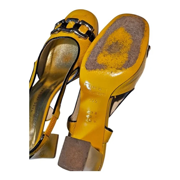 Marc Jacobs Yellow Slingback Heels Size 39.5
